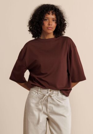 Studio Anneloes Fiore T-shirt 13986 T-shirt Korte Mouw 8600 Chestnut