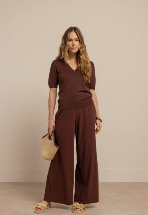 Studio Anneloes Truida Pullover 13989 Trui Korte Mouw 8600 Chestnut
