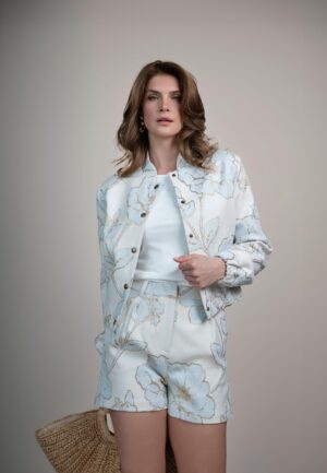 Elvira Casuals Bomber Lesley E2 26-039 Jackets 105 Blue Flowers