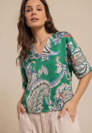 Studio Anneloes Madison Paisley Top 13727 T-shirt Korte Mouw 9997 Multi Color