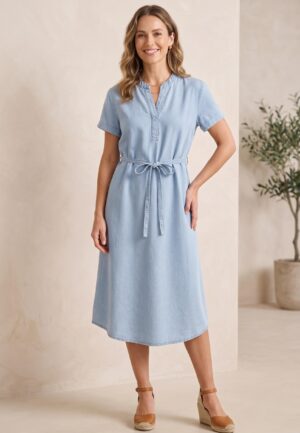 Elvira Casuals Dress Rosan E3 26-032 Jurk 204 Ice Blue