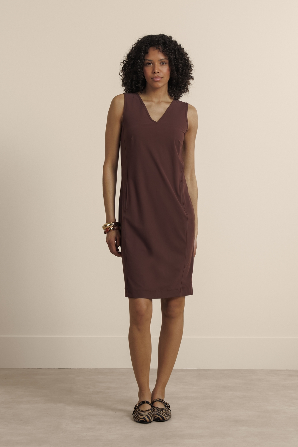 Studio Anneloes Silvie Sls Dress 14002 Jurk 8600 Chestnut