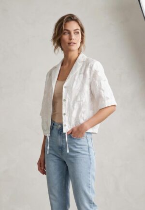 Tramontana Short-sleeve Blouse Drawcord C40-20-301 Blouse Off White