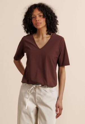 Studio Anneloes Vicky Shirt 13967 T-shirt Korte Mouw 8600 Chestnut