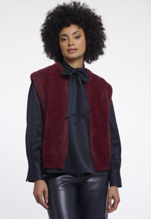 Rino - Pelle Short Waistcoat Elona.5002611 Vest Sangria