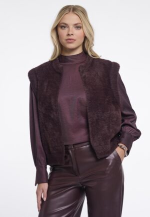 Rino - Pelle Short Waistcoat Elona.5002611 Vest Fudge Cloak