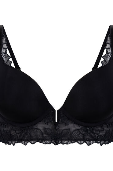 Hunkemöller Voorgevormde longline push-up beugel bh Jemima Zwart - Afbeelding 2