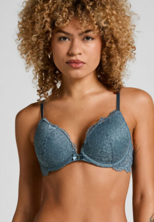 Hunkemöller Voorgevormde push-up beugel bh Marine Blauw