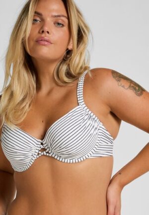 Hunkemöller Voorgevormde Beugel Bikinitop Strepen Wit