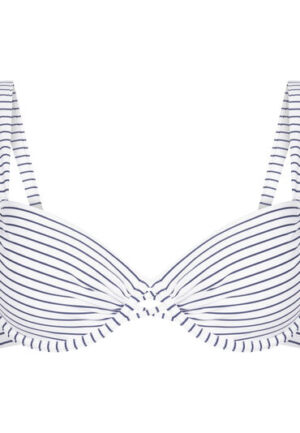 Alternative view of Hunkemöller Voorgevormde Beugel Bikinitop Strepen Wit