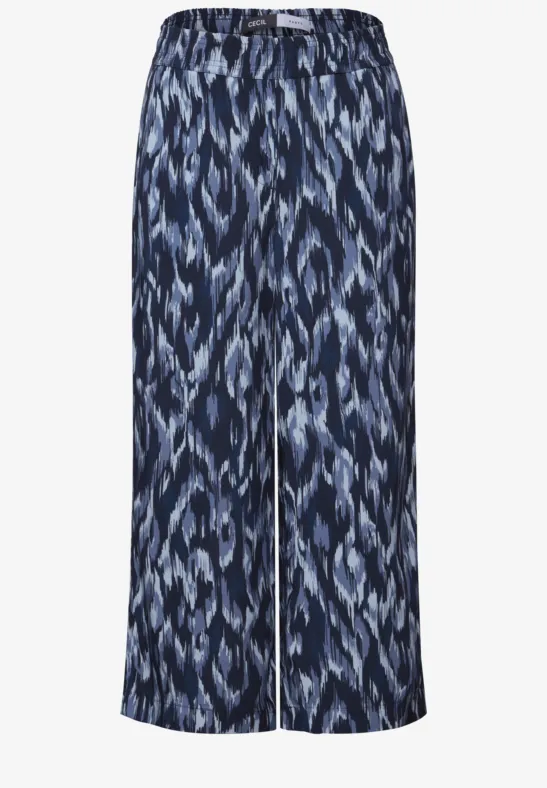 3/4 Broek met gedessineerde Wide Legs - Afbeelding 2