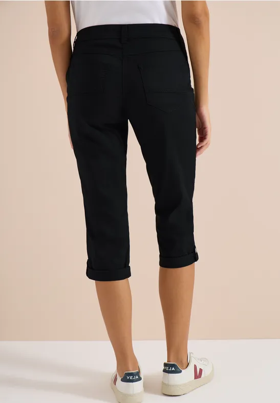 3/4 Mid Waist Slim Legs broek met omslag - Afbeelding 3