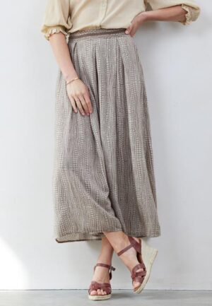 Skirt Gloss Embro Sand with Joy print