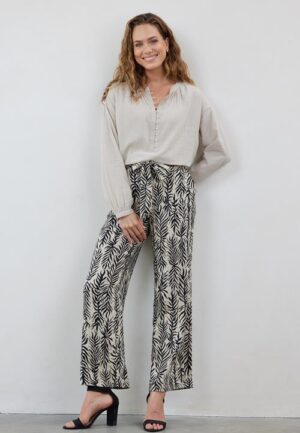Alternative view of Pants Comfy Sand Palm leaves print