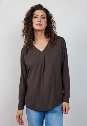 Alternative view of Loose tee Cindy Chocolate brown