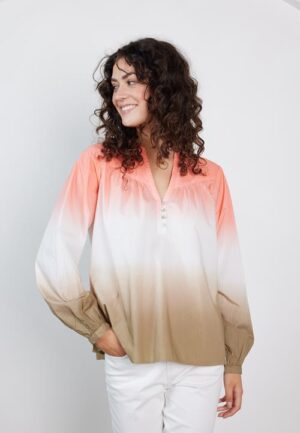 Alternative view of Blouse Nelsi dip dye Neon orange