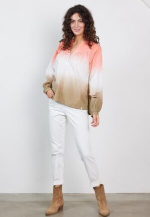 Blouse Nelsi dip dye Neon orange