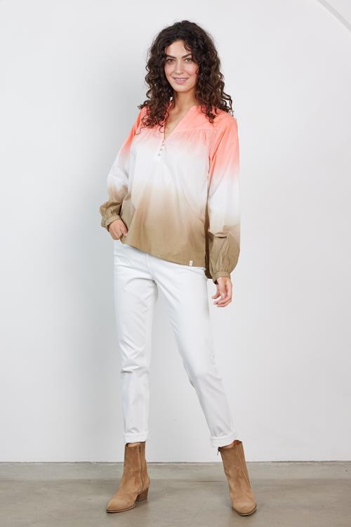 Blouse Nelsi dip dye Neon orange