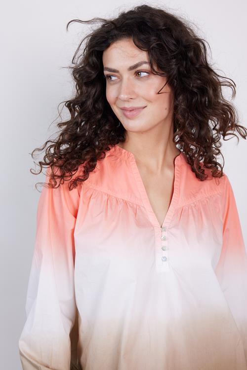 Blouse Nelsi dip dye Neon orange - Afbeelding 3