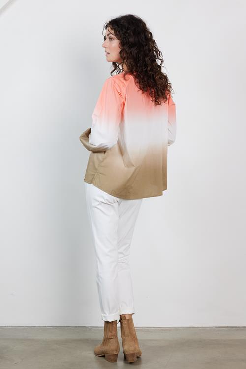 Blouse Nelsi dip dye Neon orange - Afbeelding 4