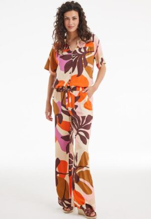 Blouse Bee Pink Symphony print