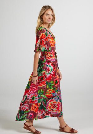 Alternative view of Dress Jazzy Dark red Fiesta print