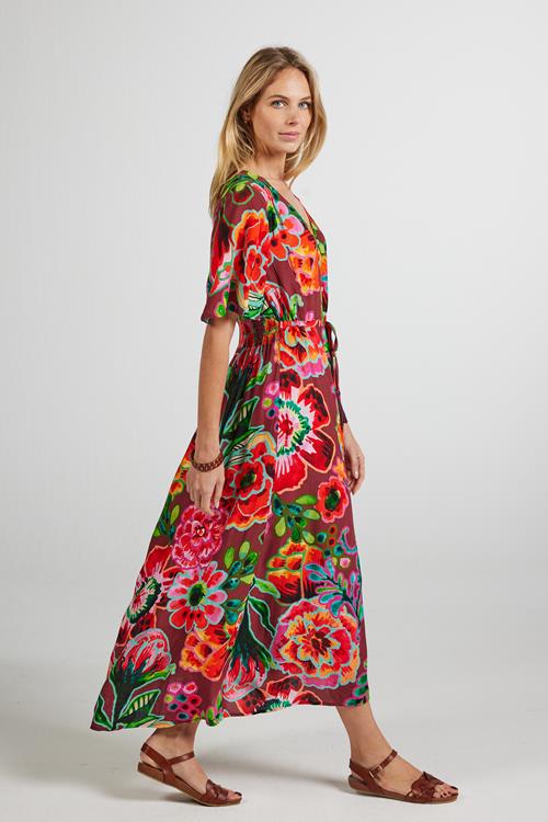 Dress Jazzy Dark red Fiesta print - Afbeelding 2