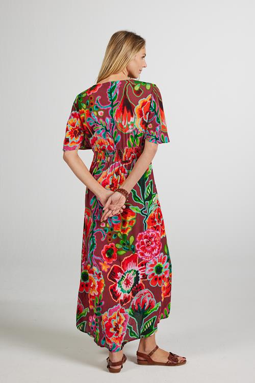 Dress Jazzy Dark red Fiesta print - Afbeelding 3