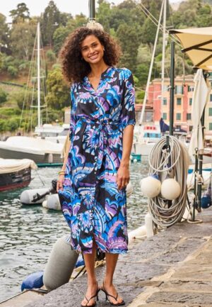 Alternative view of Dress Mirage Black Sunlight print