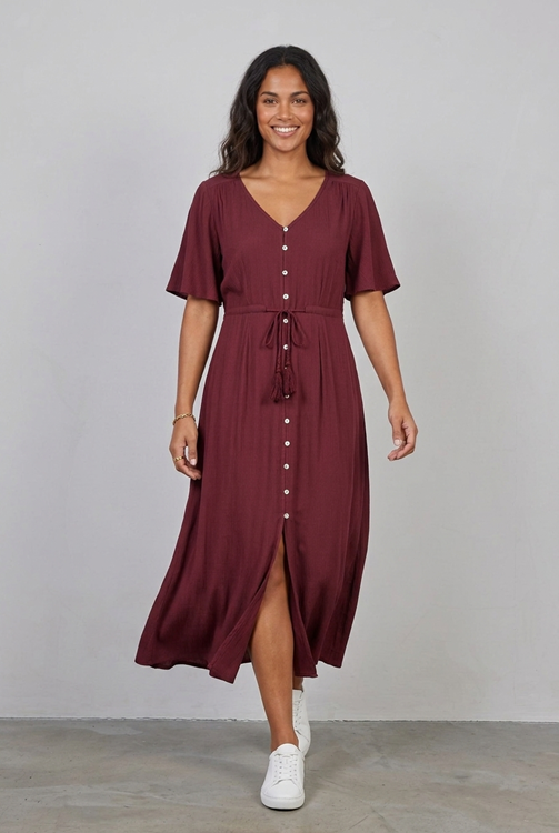 Dress Jazzy Burgundy - Afbeelding 2