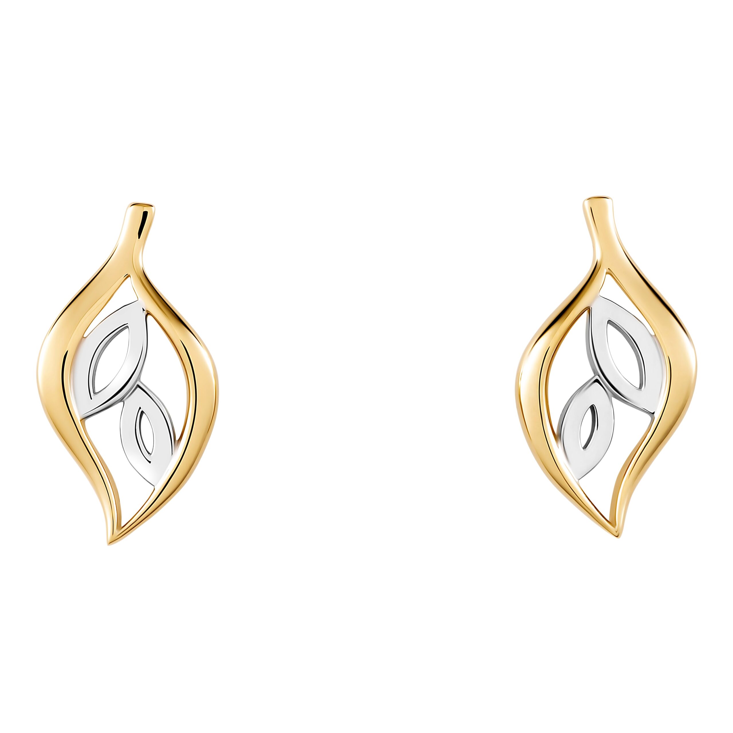 Orphelia 'Charlotte' Dames 925 Sterling Zilveren Stud Oorbellen - Zilver/Goud ZO-7523/G - Afbeelding 2