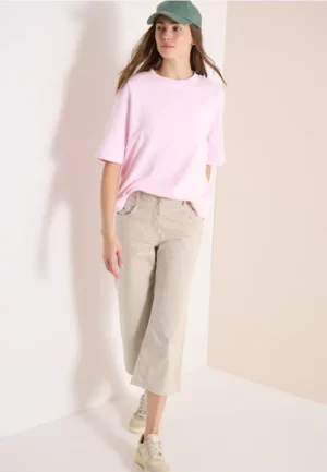 7/8 High Waist broek met uitlopende pijpen in Loose Fit