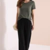7/8 High Waist broek met wijde pijpen in Loose Fit