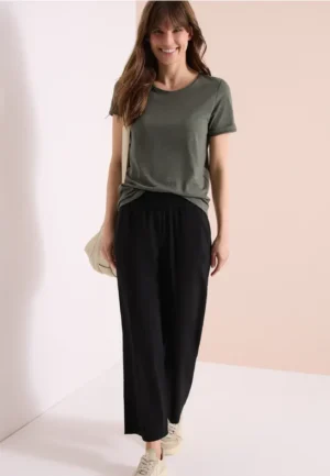 7/8 High Waist broek met wijde pijpen in Loose Fit