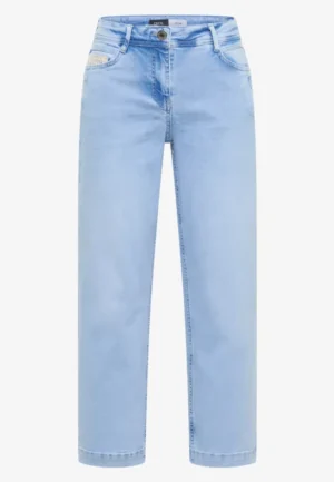 Alternative view of 7/8 Wide Leg jeans met gehaakt detail