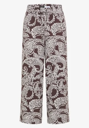 Alternative view of 7/8-broek met High Waist en Wide Leg pijpen in een Loose Fit pasvorm