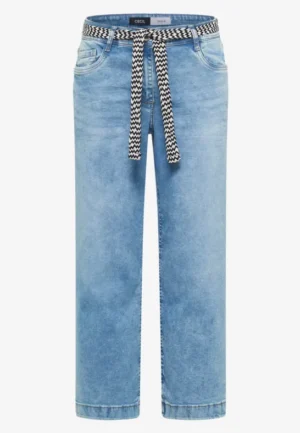Alternative view of 7/8-jeans met Wide Leg pijpen en riem
