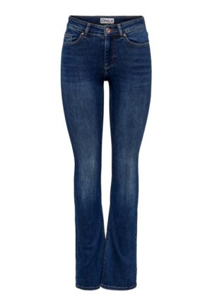 Only Onlblush Mid Flared Dnm Tai021 Flare Dark Blue Denim