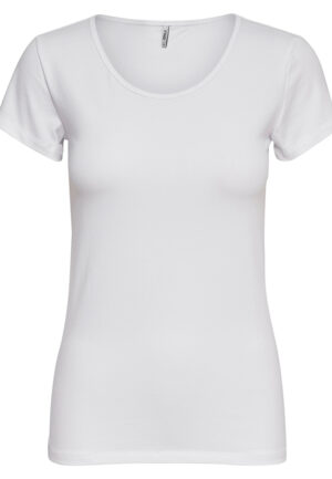 Only 15205059 Onllive Love Life S/s O-neck Top T-shirt Korte Mouw White 15205059