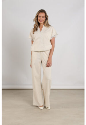 Nukus - Beige | Dames | Blouse | Beige | S | regular | Kamst mode