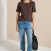 Basic Shirt met geribde textuur