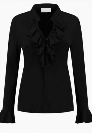 Helena Hart - Zwart | Dames | Blouse | Zwart | XL | regular | Kamst mode
