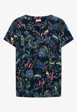Alternative view of Blouse met gespleten hals en print