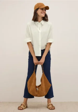 Blouse met gestreepte textuur