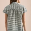 Blouse met korte mouwen en minimale print - Afbeelding 3