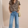 Blouse met korte mouwen