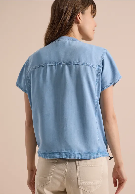 Blouson blouse van lyocell - Afbeelding 3