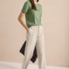 Broek met High Waist en Wide Leg pijpen in een Loose Fit pasvorm