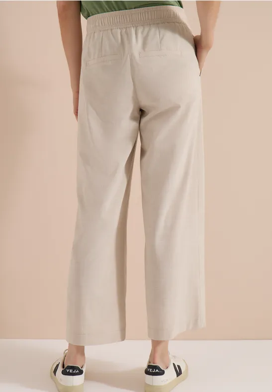 Broek met High Waist en Wide Leg pijpen in een Loose Fit pasvorm - Afbeelding 3
