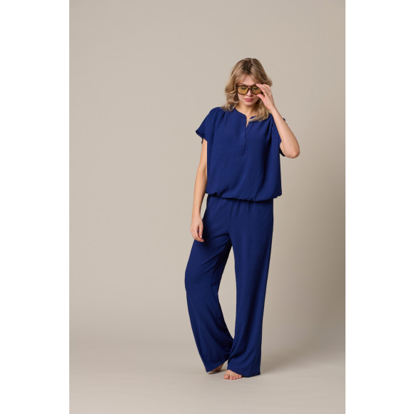 &Co - Blauw | Dames | Broek | Blauw | 3XL | regular | Kamst mode